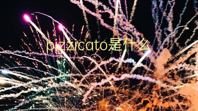 pizzicato是什么意思 pizzicato的翻译、读音、例句、中文解释