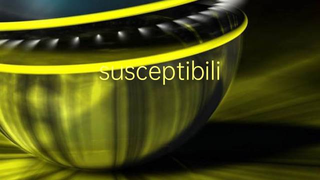 susceptibility是什么意思 susceptibility的翻译、读音、例句、中文解释