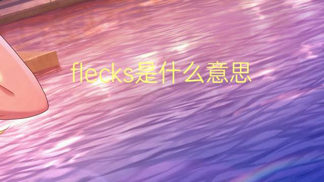 flecks是什么意思 flecks的翻译、读音、例句、中文解释