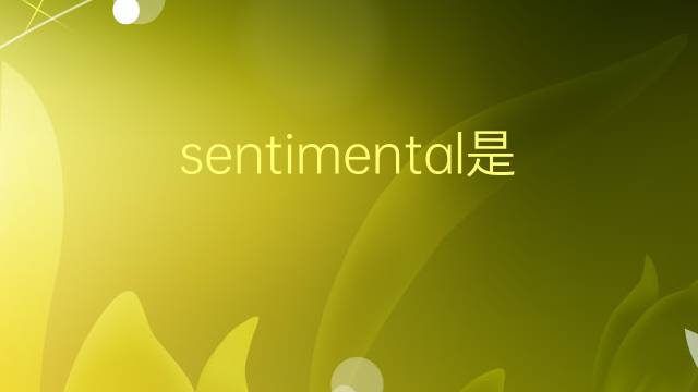 sentimental是什么意思 sentimental的翻译、读音、例句、中文解释