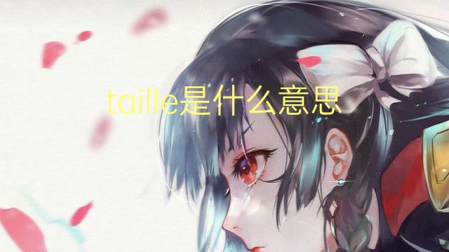 taille是什么意思 taille的翻译、读音、例句、中文解释