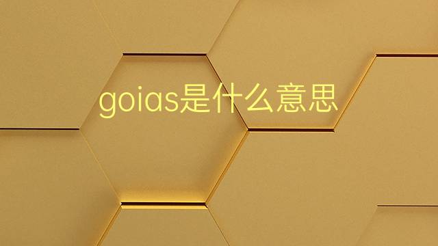 goias是什么意思 goias的翻译、读音、例句、中文解释