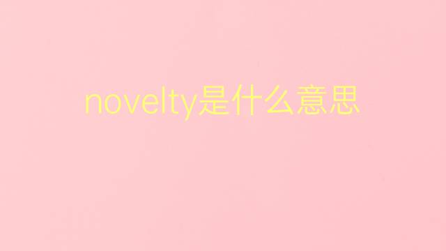 novelty是什么意思 novelty的翻译、读音、例句、中文解释