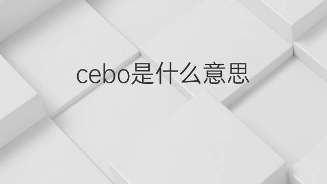 cebo是什么意思 cebo的翻译、读音、例句、中文解释