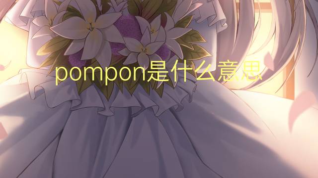 pompon是什么意思 pompon的翻译、读音、例句、中文解释