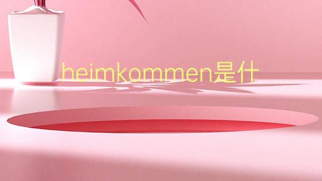 heimkommen是什么意思 heimkommen的翻译、读音、例句、中文解释