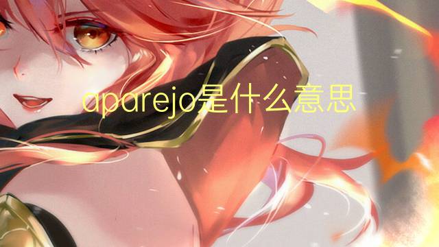 aparejo是什么意思 aparejo的翻译、读音、例句、中文解释