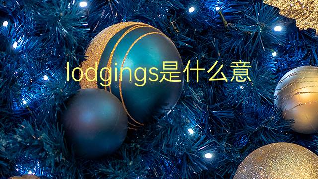 lodgings是什么意思 lodgings的翻译、读音、例句、中文解释