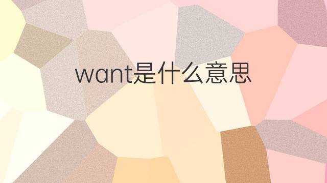 want是什么意思 want的翻译、读音、例句、中文解释