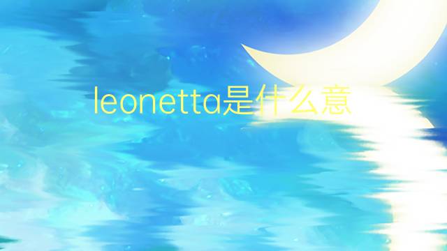 leonetta是什么意思 leonetta的翻译、读音、例句、中文解释