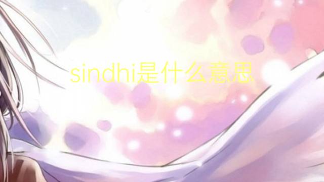 sindhi是什么意思 sindhi的翻译、读音、例句、中文解释