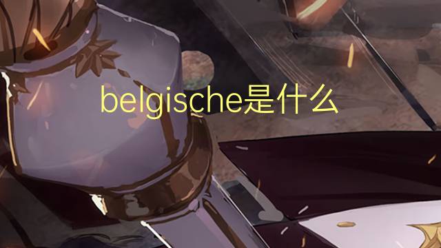 belgische是什么意思 belgische的翻译、读音、例句、中文解释