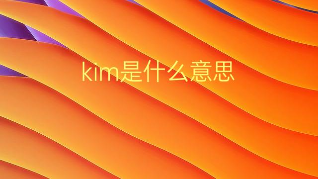 kim是什么意思 kim的翻译、读音、例句、中文解释