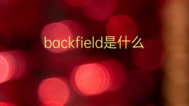 backfield是什么意思 backfield的翻译、读音、例句、中文解释