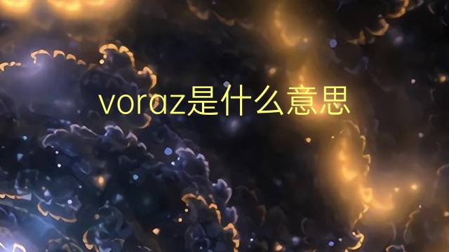 voraz是什么意思 voraz的翻译、读音、例句、中文解释