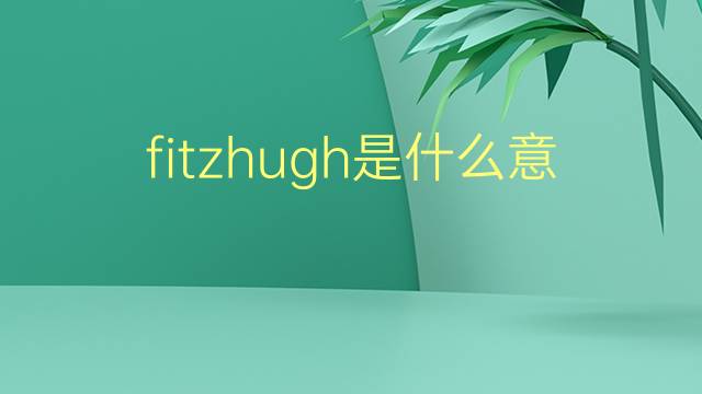 fitzhugh是什么意思 fitzhugh的翻译、读音、例句、中文解释