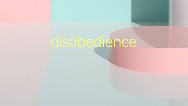 disobedience是什么意思 disobedience的翻译、读音、例句、中文解释