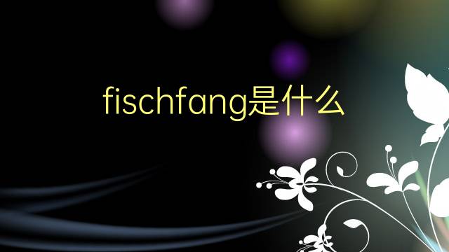 fischfang是什么意思 fischfang的翻译、读音、例句、中文解释