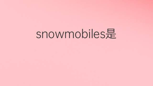 snowmobiles是什么意思 snowmobiles的翻译、读音、例句、中文解释