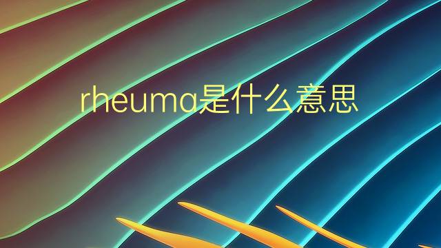 rheuma是什么意思 rheuma的翻译、读音、例句、中文解释