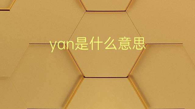 yan是什么意思 yan的翻译、读音、例句、中文解释