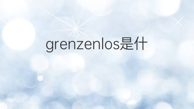 grenzenlos是什么意思 grenzenlos的翻译、读音、例句、中文解释