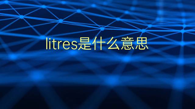 litres是什么意思 litres的翻译、读音、例句、中文解释