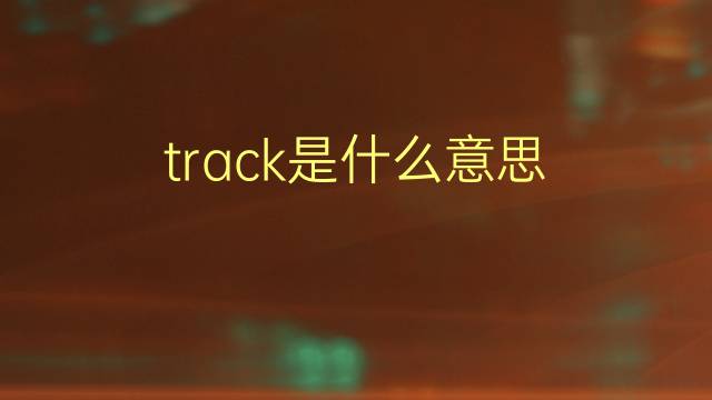 track是什么意思 track的翻译、读音、例句、中文解释