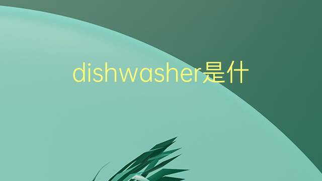 dishwasher是什么意思 dishwasher的翻译、读音、例句、中文解释