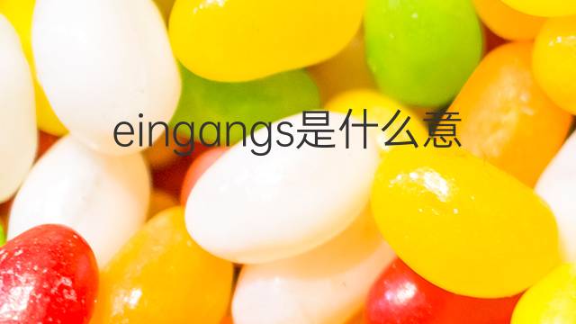 eingangs是什么意思 eingangs的翻译、读音、例句、中文解释