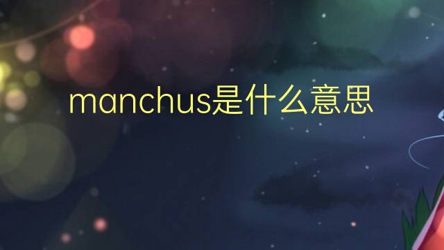 manchus是什么意思 manchus的翻译、读音、例句、中文解释