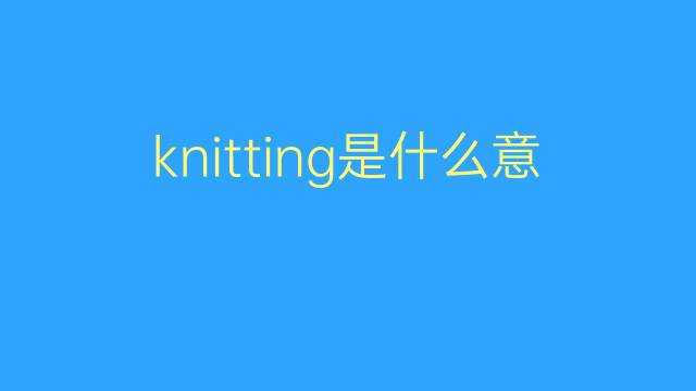 knitting是什么意思 knitting的翻译、读音、例句、中文解释