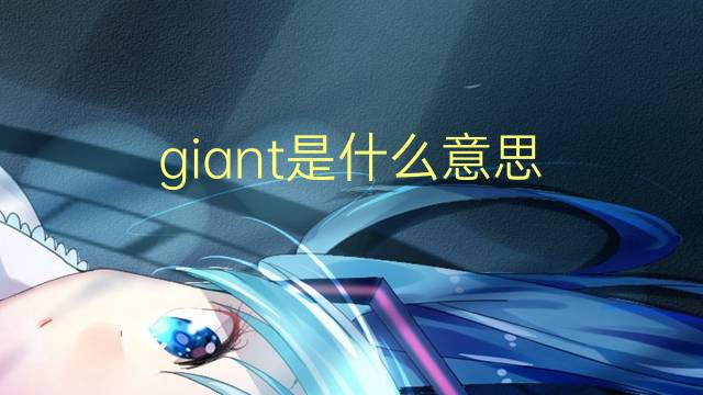 giant是什么意思 giant的翻译、读音、例句、中文解释