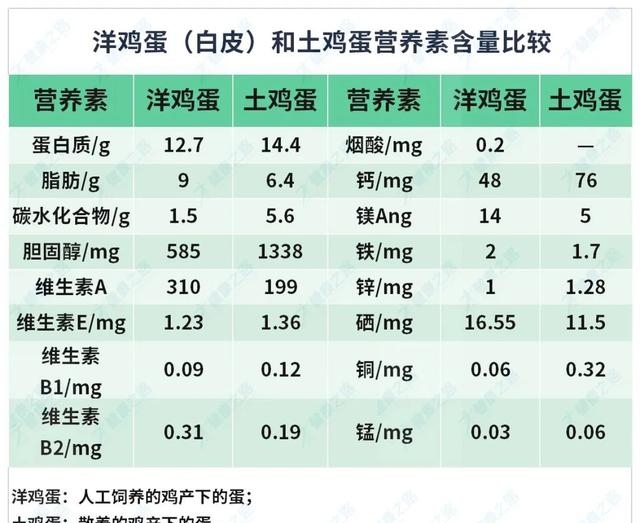 普通鸡蛋和土鸡蛋营养有什么区别（土鸡蛋和普通鸡蛋营养对比）