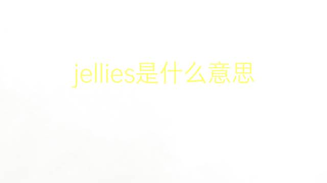 jellies是什么意思 jellies的翻译、读音、例句、中文解释