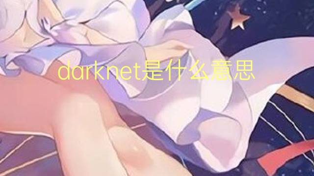 darknet是什么意思 darknet的翻译、读音、例句、中文解释