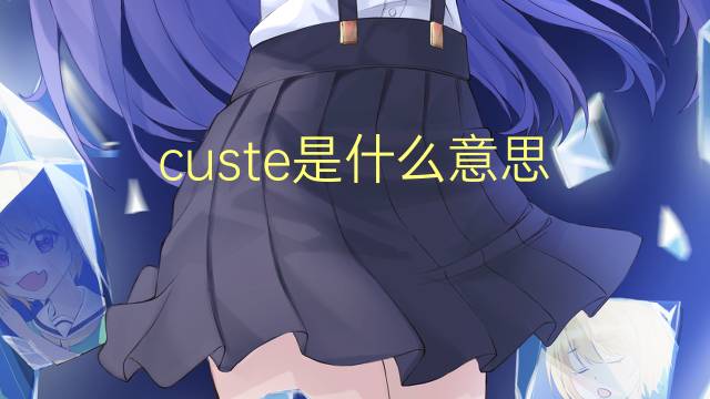 custe是什么意思 custe的翻译、读音、例句、中文解释