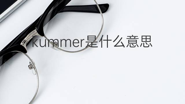 kummer是什么意思 kummer的翻译、读音、例句、中文解释