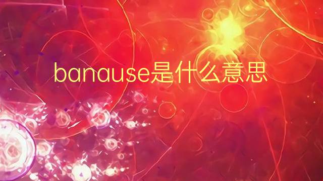 banause是什么意思 banause的翻译、读音、例句、中文解释