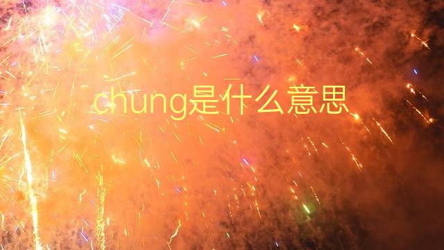 chung是什么意思 chung的翻译、读音、例句、中文解释