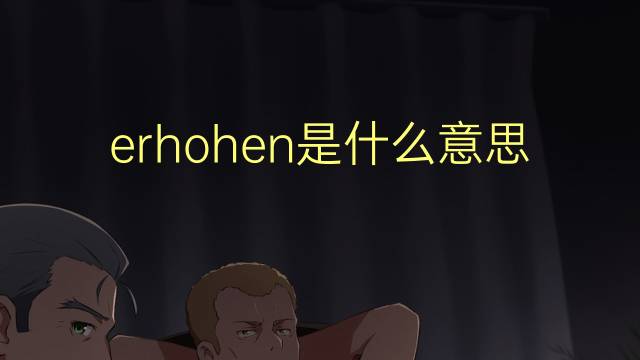 erhohen是什么意思 erhohen的翻译、读音、例句、中文解释