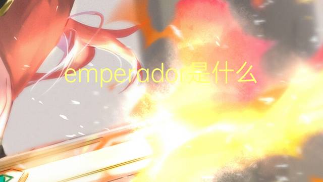 emperador是什么意思 emperador的翻译、读音、例句、中文解释