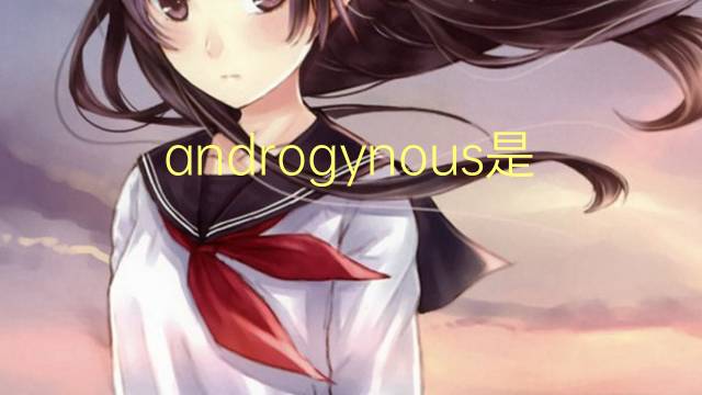 androgynous是什么意思 androgynous的翻译、读音、例句、中文解释