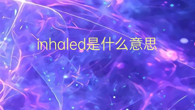 inhaled是什么意思 inhaled的翻译、读音、例句、中文解释