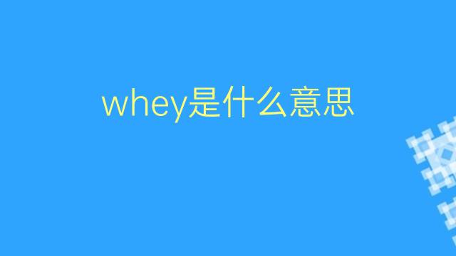 whey是什么意思 whey的翻译、读音、例句、中文解释