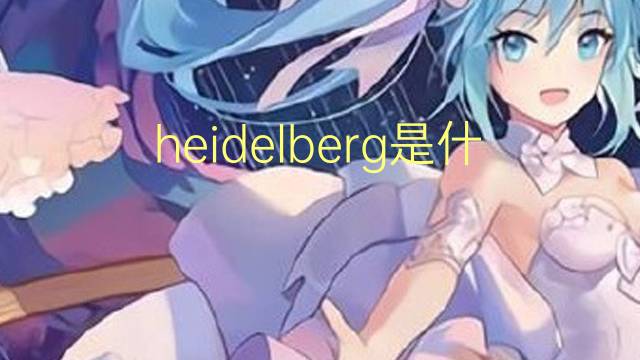 heidelberg是什么意思 heidelberg的翻译、读音、例句、中文解释