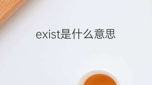 exist是什么意思 exist的翻译、读音、例句、中文解释