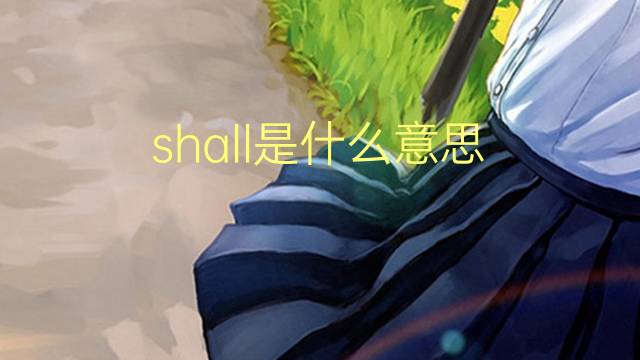 shall是什么意思 shall的翻译、读音、例句、中文解释