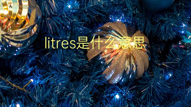 litres是什么意思 litres的翻译、读音、例句、中文解释