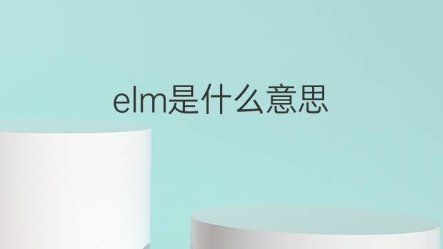 elm是什么意思 elm的翻译、读音、例句、中文解释